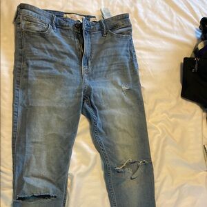 Distressed Light Blue Jeans